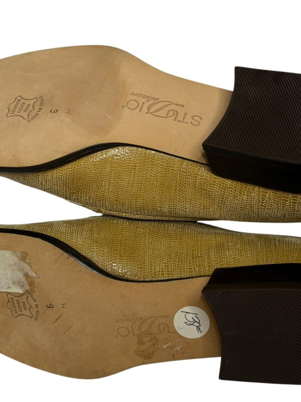 Studio Elman Elton Womens Loafers Shoes Alligator Beige Light Tan 6 - Picture 12 of 12